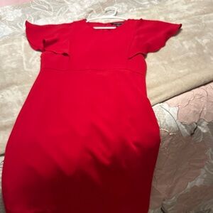 Sharagano Vibrant Red Mini Dress